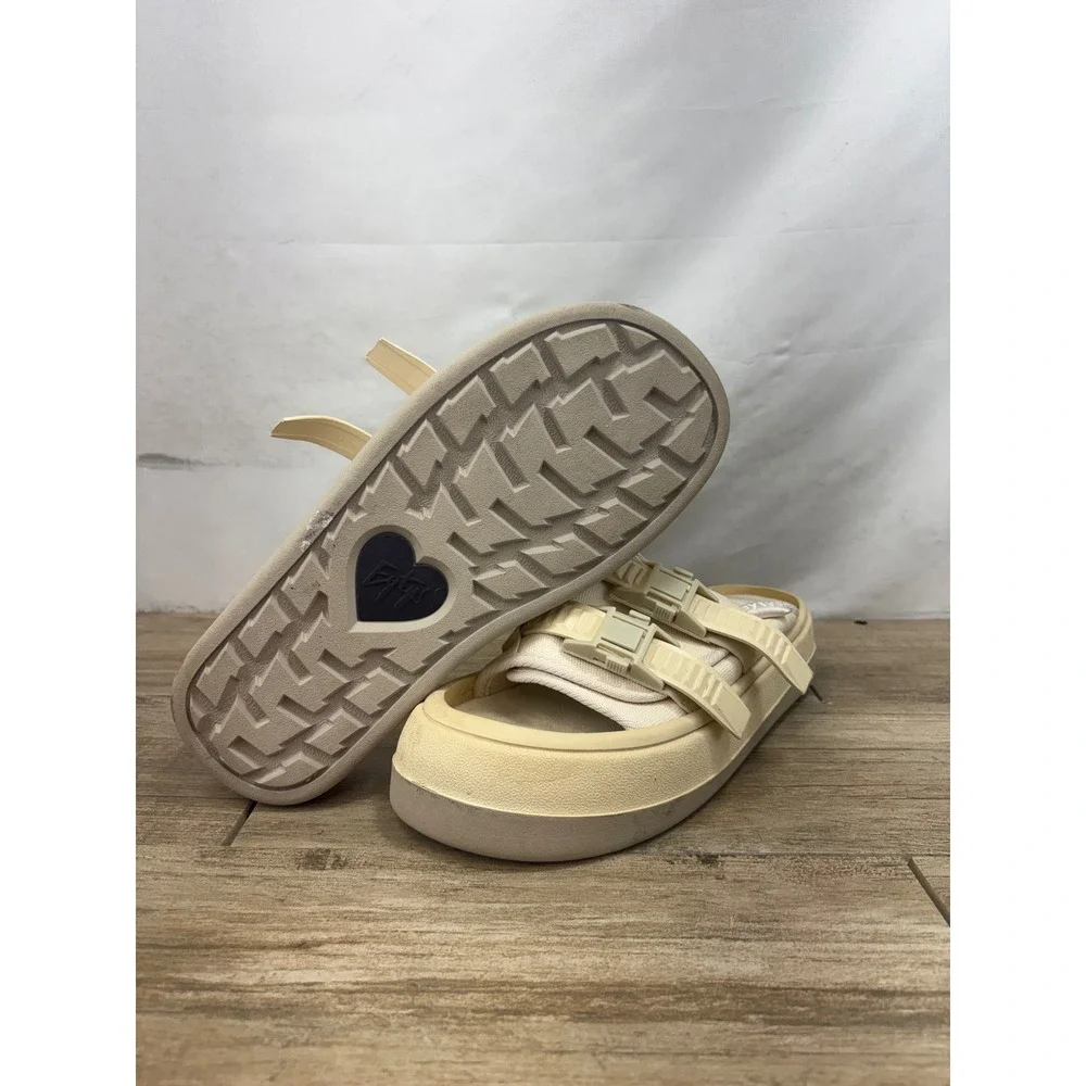 Eytys Capri CCE Cream Platform Sandals Mens 7.5 Buckle Strap Slides Chunky Mules